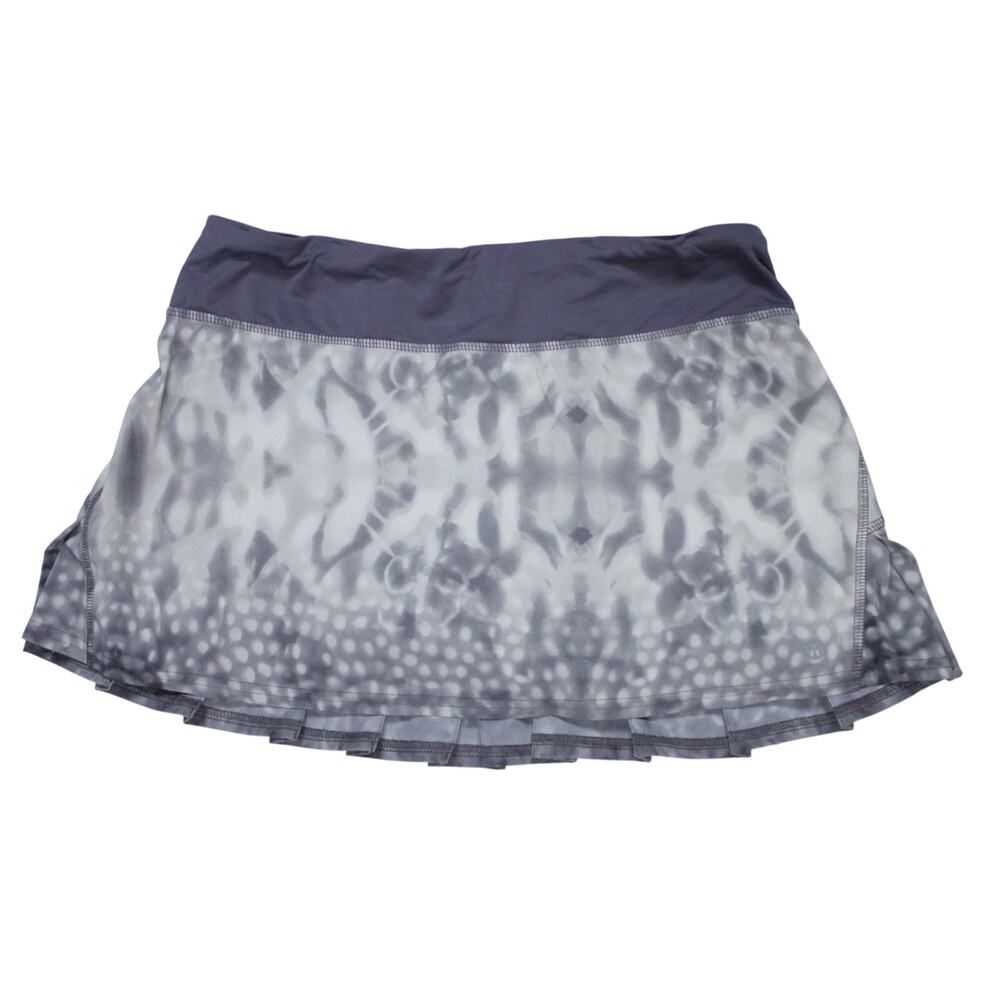 Lululemon Snowy Owl Magnum Gray Ghost Run Speed Skirt Skort Tennis Golf sz 6